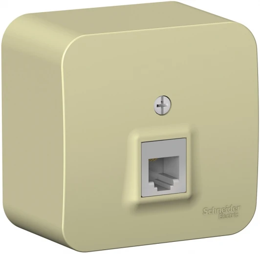 BLNIA011007 Телефонная розетка накладная RJ-11 (бежевый) Systeme Electric Blanca BLNIA011007