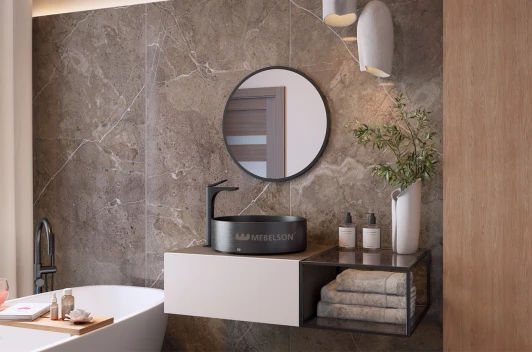 172545.0032 Зеркало Фортуна 1 Mebelson (Зеркало/Черный) арт.172545,0032