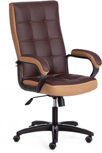 19516 Кресло TRENDY (22) кож/зам/ткань, коричневый/бронзовый, 36-36/21 Tetchair 19516