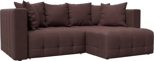 128814 Диван угловой Лига-052 НПБ угол универсальный Лига Диванов (Замша) арт.128814