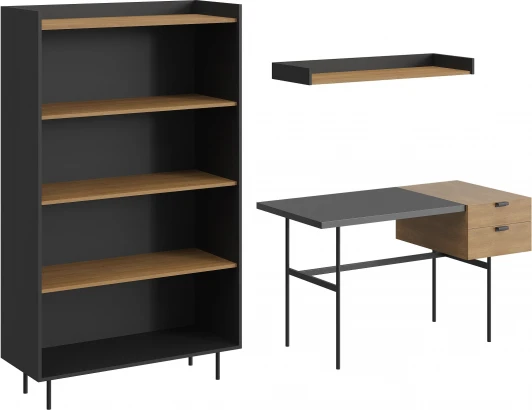 848787 Композиция Look 22 (ЛДСП/Черный) ОГОГО Обстановочка! арт.848787