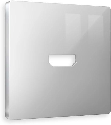 AP4140 Лицевая панель Ambrella Volt ALFA (Серебро глянец) для HDMI розетки QUANT AP4140