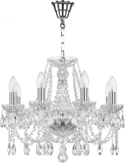 107/8/165 Ni Подвесная люстра Bohemia 107 107/8/165 Ni (220V, подвески, на цепи, подсвечник, свеча)