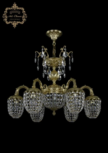 31.25.6.CK175SP.175GL.G.Sp Подвесная люстра с хрустальными подвесками Art Classic 31.25 31.25.6.CK175SP.175GL.G.Sp