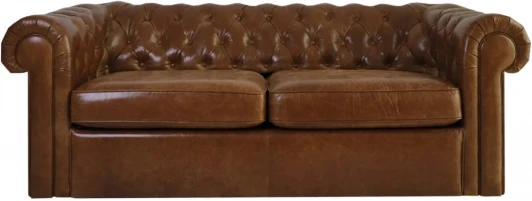 329523 Диван Chesterfield ОГОГО (арт.329523), (Кожа/Коричневый)