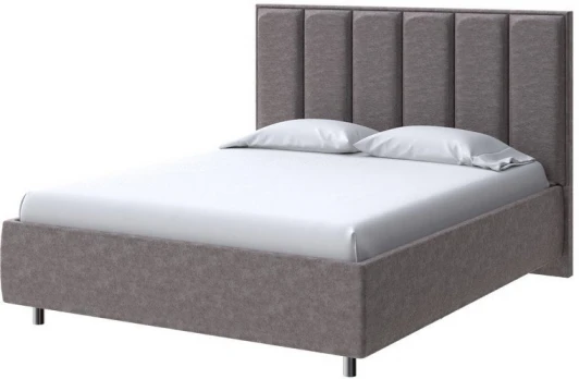 2013663 PROxSON Кровать Routa без основания (Ткань: Велюр Gratta 7 Жареный миндаль) 160x190