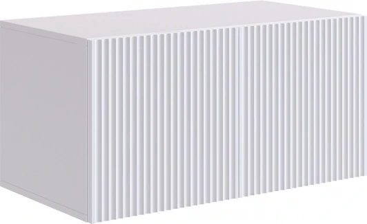 UL.118-M.103.01.3262 Зефир Антресоль двухдверная 118.01 Mebelson (ЛДСП,МДФ/Светлое дерево,Белый) арт.UL.118-M.103.01.3262