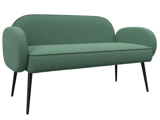 131084 Диван прямой Лига-086 (Фанера/Металл/Рогожка/Зеленый) Лига Диванов 131084