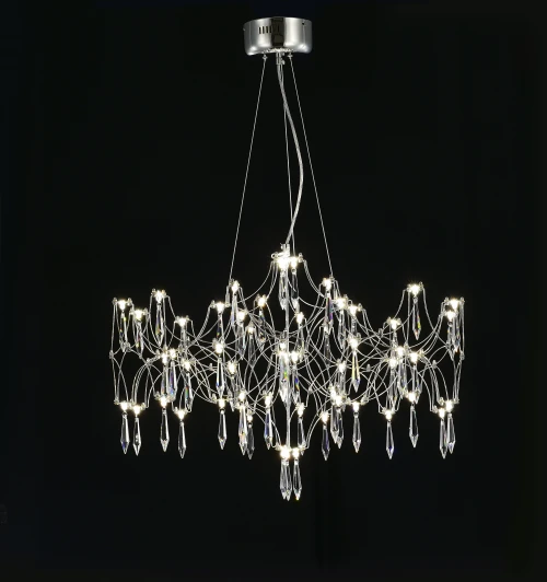 MR2650-57P-76AP Подвесная люстра светодиодная с пультом и хрустальными подвесками Asfour MyFar Ileria MR2650-57P-76AP