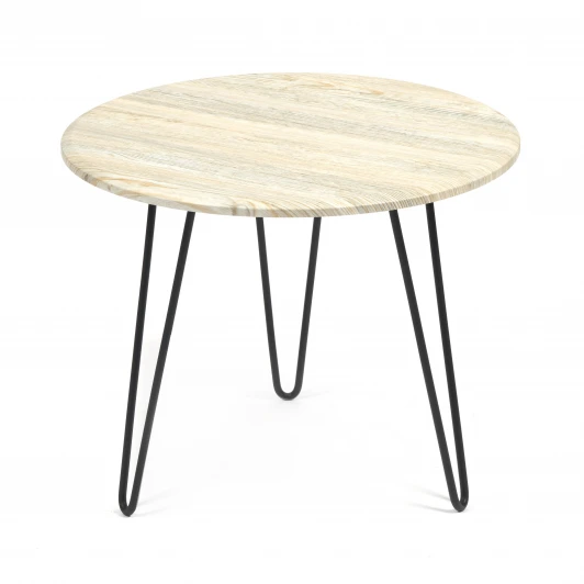 14416 Стол журнальный HURON Скания натуральная (ножки черные) (МДФ/металл)