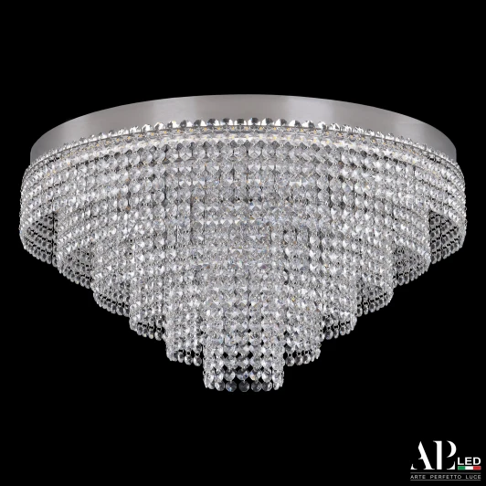 SH13.60.C.Ni.3000.PK.Z Потолочная люстра хрустальная светодиодная APL LED Sicilia SH13.60.C.Ni.3000.PK.Z