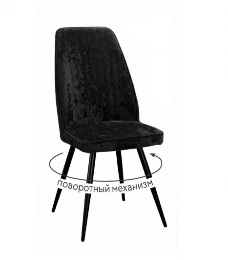 00-00084794 Стул DikLine 327 поворотный M18 черный, ножки черные 00-00084794