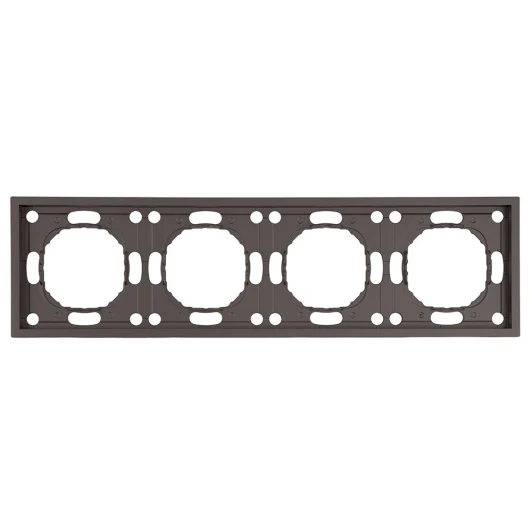 49939 Рамка на 4 поста (антрацит, soft touch) Stekker Эмили 49939