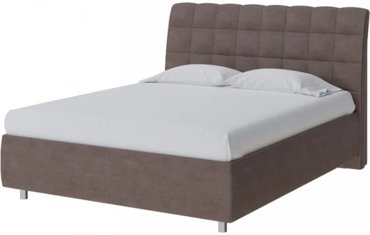 1909884 PROxSON Кровать Volumo без основания (Ткань: Велюр Лофти Кофейный) 90x200