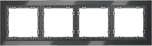 VLS110407 Рамка на 4 поста (графит, стекло) Voltum S70 VLS110407