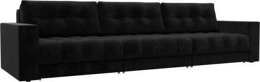 128426 Диван прямой с декором Лига-049 НПБ Лонг Лига Диванов (Велюр) арт.128426