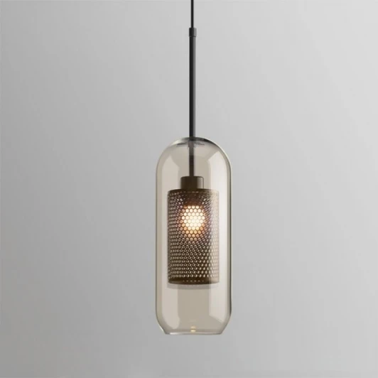 CATCH-AMBER01 Подвесной светильник Catch Amber Cylinder S D12 ImperiumLoft Catch-Amber01 (197819-26)