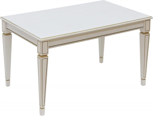 008215 Стол журнальный Васко В 81 белый ясень/золото Mebelik арт.008215