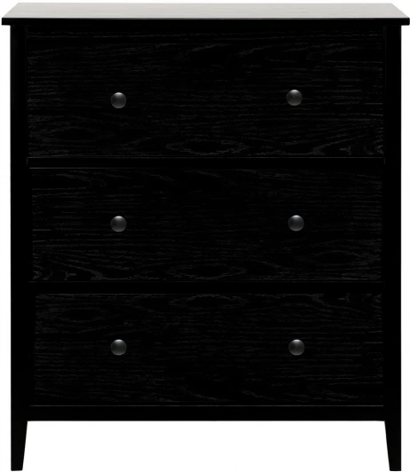 2105876000005 Комод Leset Токе 3 ящ. (МДФ,Металл/Черный) арт.2105876000005
