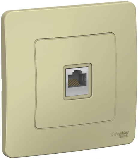BLNIS045007 Розетка встраиваемая Ethernet RJ-45 (бежевый) Systeme Electric Blanca BLNIS045007