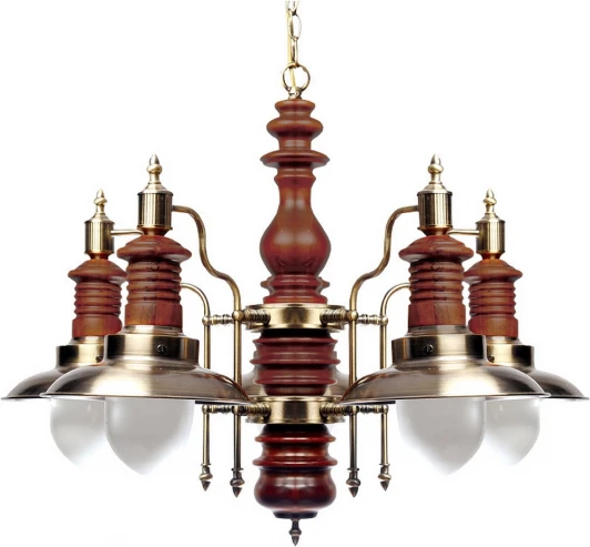 846-05-02 красное дерево+бронза Подвесная люстра N-Light 846 846-05-02 красное дерево+бронза