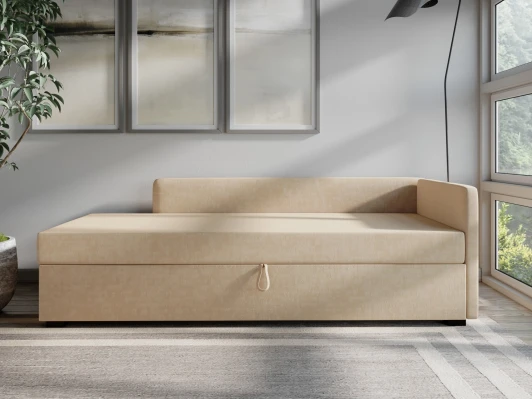 221127 Диван-кровать Arsko Велес Угол правый велюр бежевый