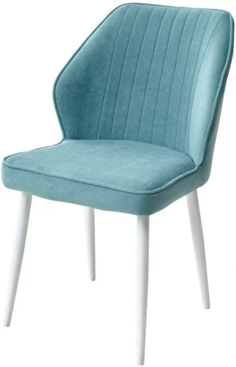 670M04834 Стул VENA, цвет B15 Мята, велюр / белый каркас