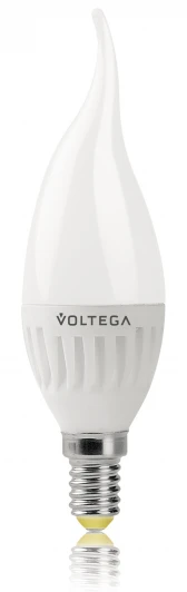 4692 Лампочка светодиодная E14 6 Вт 600 lm 2800K теплое желтое свечение Voltega Ceramics 4692