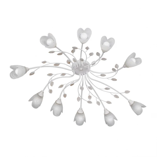 V3930-0/10PL Потолочная люстра Vitaluce V3930-0/10PL (220V, цветы, листья)