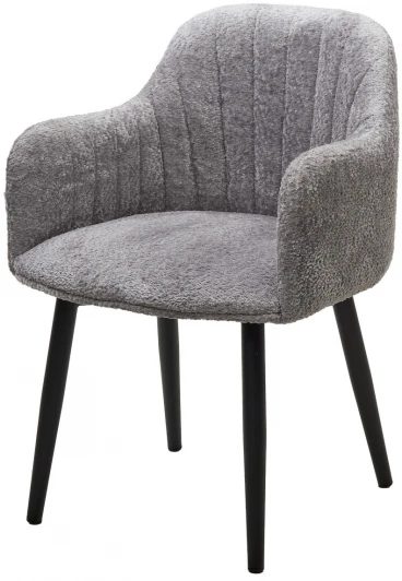 480M05333 Стул МАНГО ДАНС 360 град. поворотный, Alpina Dove, букле / Черный каркас, M-City