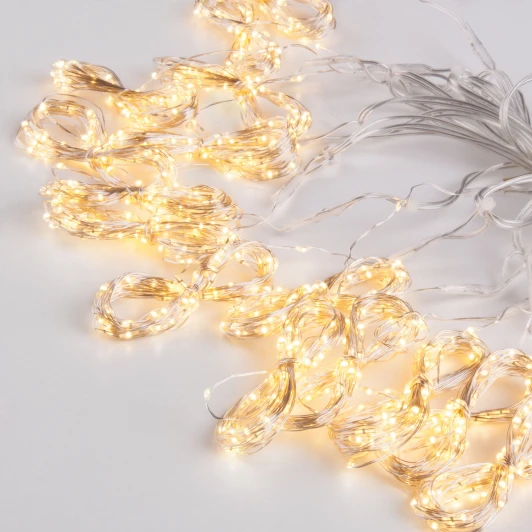 200-006 Гирлянда занавес "роса" теплый белый Eurosvet 2*2,6М IP20 200-006