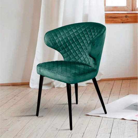 77337 Стул Richard ромб, бархат зелёный 19 Top Concept 77337