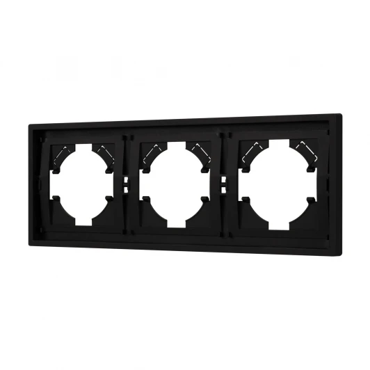 054650 Рамка пластиковая FRM-TENDO-SFPL-3-BK (Arlight, Матовый черный) 054650