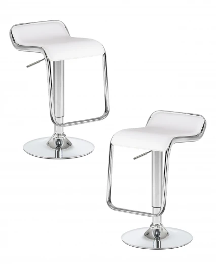 LM-3021-N_CH-M_EL-white Набор 2 шт стул барный DOBRIN CRACK (белый)