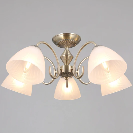 IL0897-5CSQ-26 AB ELITE Потолочная люстра на штанге ILLUMICO IL0897-5CSQ-26 AB ELITE
