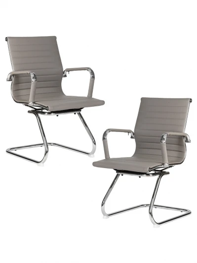 SET-2 102N-LMR CODY Набор 2 шт Офисное кресло для посетителей DOBRIN CODY (серый)