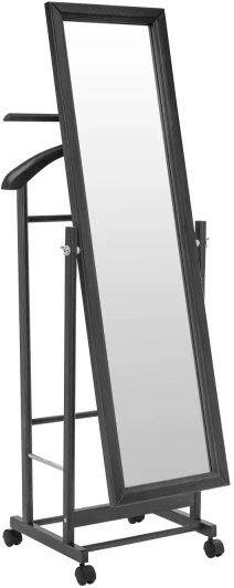 2000000092355 Вешалка с зеркалом Leset Сиэтл (Массив бука,Металл,Пластик/Венге) арт.2000000092355