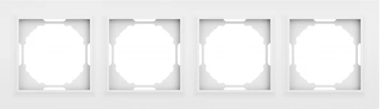 DEW21433 Рамка 4-я, Wave матовый белый Donel A07 DEW21433