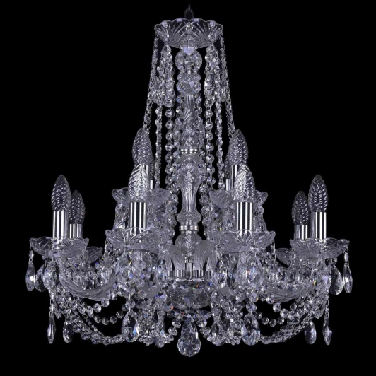 1406/8+4/195/h-60/Ni Подвесная люстра Bohemia 1406 1406/8+4/195/h-60/Ni