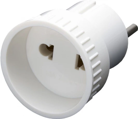 39005 Адаптер переходник без заземления (белый) Stekker 39005