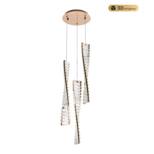 MS.88910.3R GD Подвесной светильник светодиодный хрустальный Modelux MODESTYLE MS.88910.3R GD