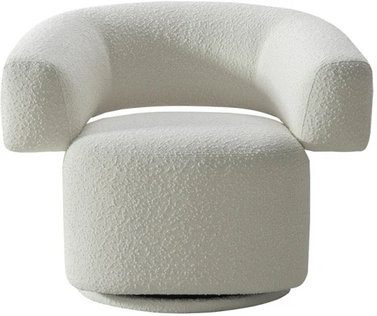 87YY-23071 87YY-23071 Кресло поворотное Lugano букле белое 90*76*68см Garda Decor