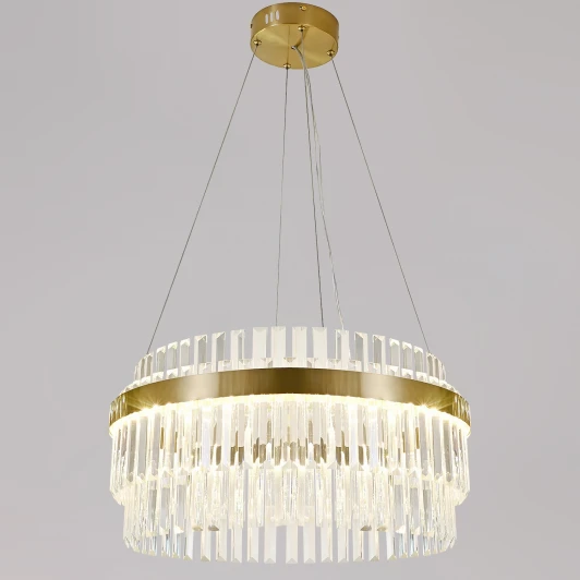 08813-0.4-400 HGT Подвесной светильник хрустальный светодиодный с пультом и диммером Reluce 08813-0.4-400 HGT (220V, на тросе)