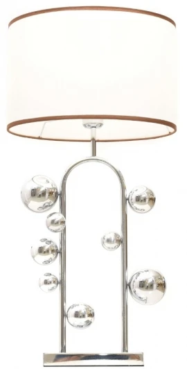 LDT 5528 CHR+WT Интерьерная настольная лампа Lumina Deco Fabi LDT 5528 CHR+WT