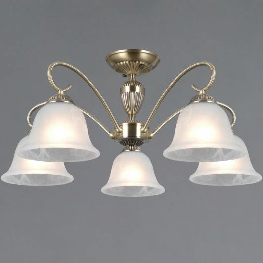 IL0696-5ASQ-25 AB AREZZO Потолочная люстра на штанге ILLUMICO IL0696-5ASQ-25 AB AREZZO (220V)