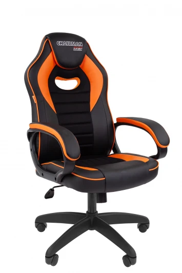 CHAIRMAN ДРАЙВ (GAME) 16 Кресло Chairman game 16 Россия экокожа черный/оранжевый 7213485
