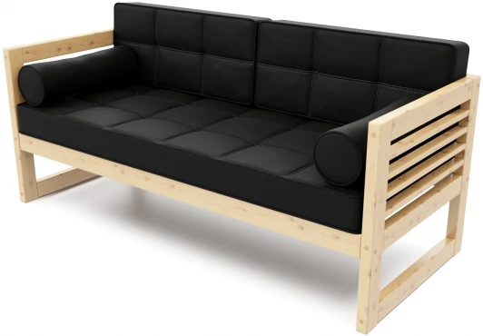 21892 Диван Arsko прямой Сега Б сосна велюр черный