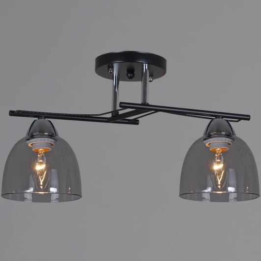 06098-0.3-02 BK+CR Потолочная люстра на штанге Reluce 06098-0.3-02 BK+CR