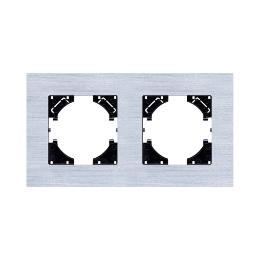 RA2SR Рамка 2-постовая серебро Kollinger Reflex AL RA2SR