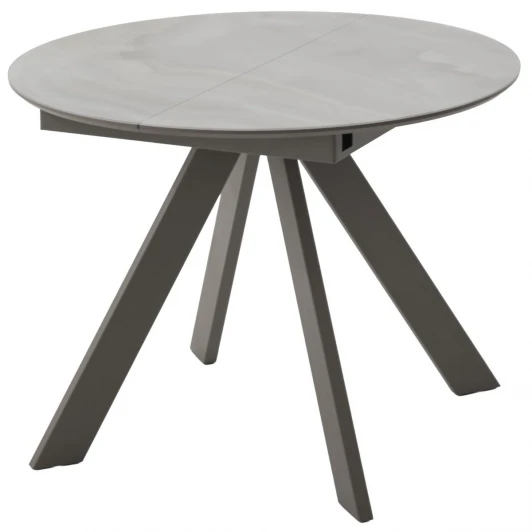 480M06036 Стол БОНЖУР 100 ОНИКС БЕЖЕВЫЙ, стекло / ЛАТТЕ каркас M-City 64596